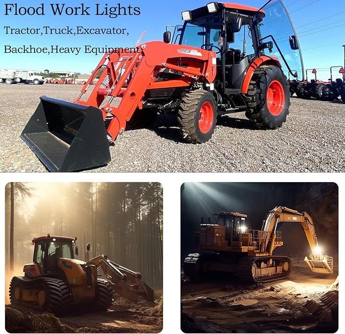 4.3" 12V LED Flood Lights 46W, 24 Volt Work Lights - Image 3