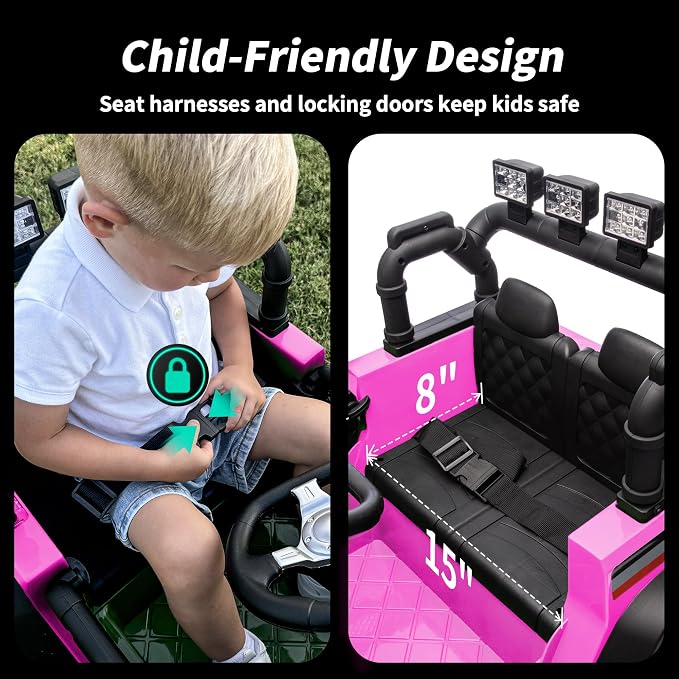 12V Kids Ride on Car Truck, Kids Electric Vehicles Car Ride on Toy - Image 6