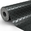 4x6 FT Garage Floor Mat, Thickned Diamond Plate Garage Flooring Roll 24sqtt PVC by Unknown