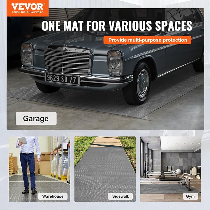 VEVOR Floor Mat, 13 x 4.9 FT PVC Flooring Roll, Non-Slip Diamond Texture - Image 2