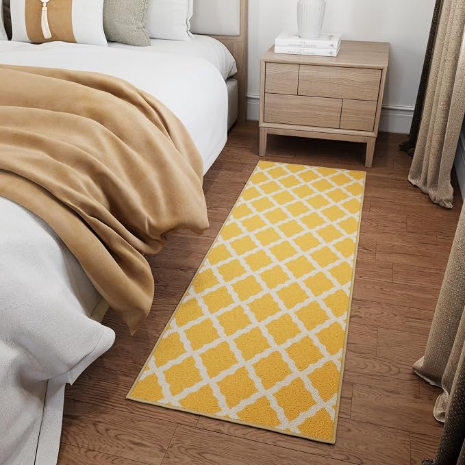 Ottomanson Hallway Runner Rug 2'2" x 6' Non Slip Trellis Area Rugs Easy to - Image 11