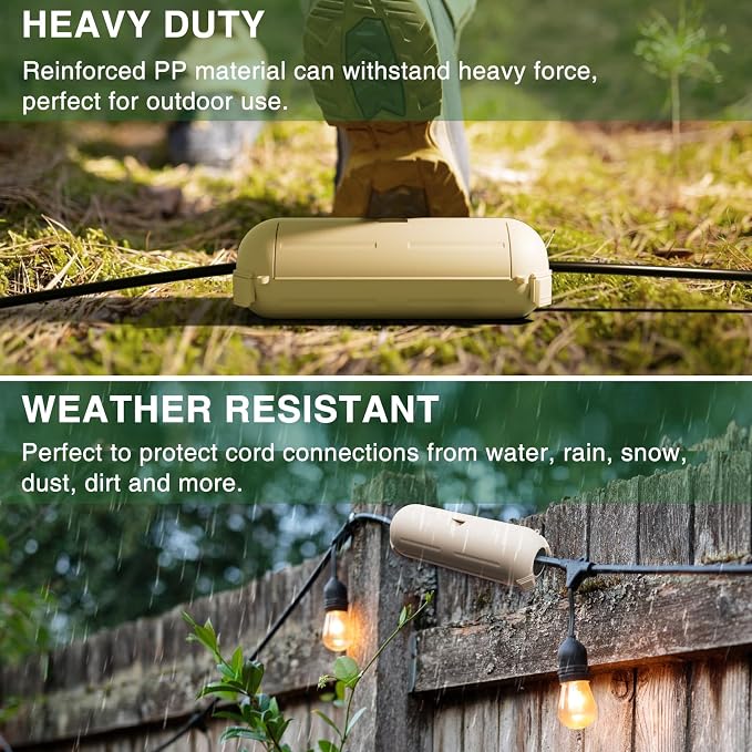 Flemoon Outdoor Extension Cord Cover Waterproof, Weatherproof Electrical - Image 5