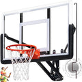 54.5" Wall Mounted Basketball Hoop Adjustable Height Basketball Goal Indoor by defulion