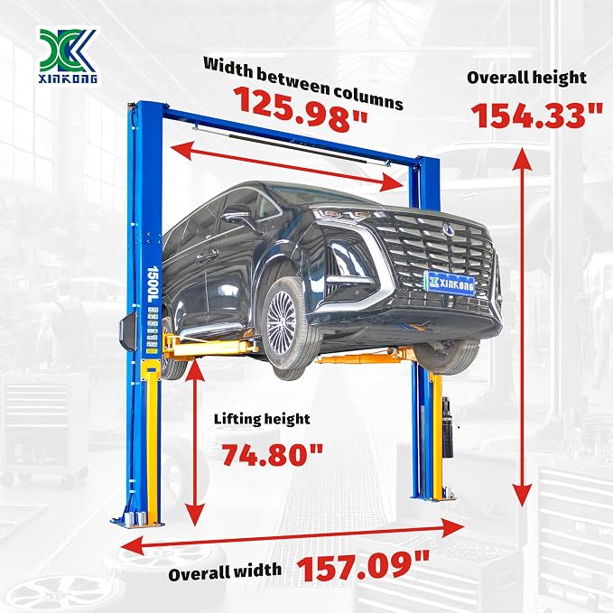 XK-1500L Auto Lift Car Lift Capacity 15000 Lbs Overhead Truck Hoist - Image 2