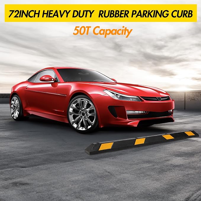 Parking Stoppers for Garage, 72 Inch Premium Parking Block Curb - Image 7