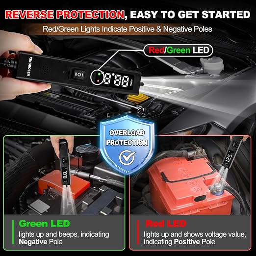 KINGBOLEN ECT200 Automotive Electrical Circuit Tester, 12V 24V Car Voltage Test - Image 7