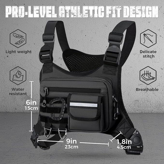 Outdoor Chest Bag For Men, EDC Chest Pack - Image 2