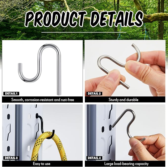 Blulu 20 Pcs 2'' Long Shed Hooks Shed Accessories - Image 4
