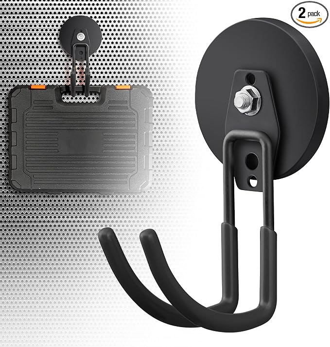 2 Pack Large Strong Magnetic Hooks by Laowu