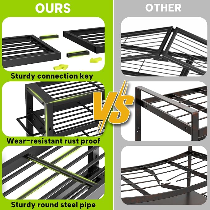 Large Power Tool Organizer Wall Mount, 4 Layers 8 Drill Holder Heavy Duty Metal - Image 6
