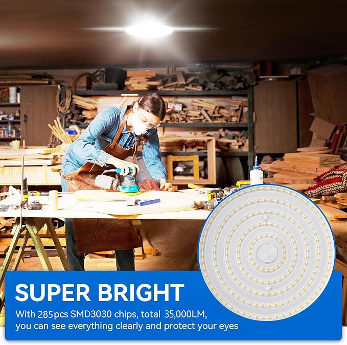 4 Pack UFO Led High Bay Light 250W, 5000K Daylight ETL Listed High Bay Led - Image 3