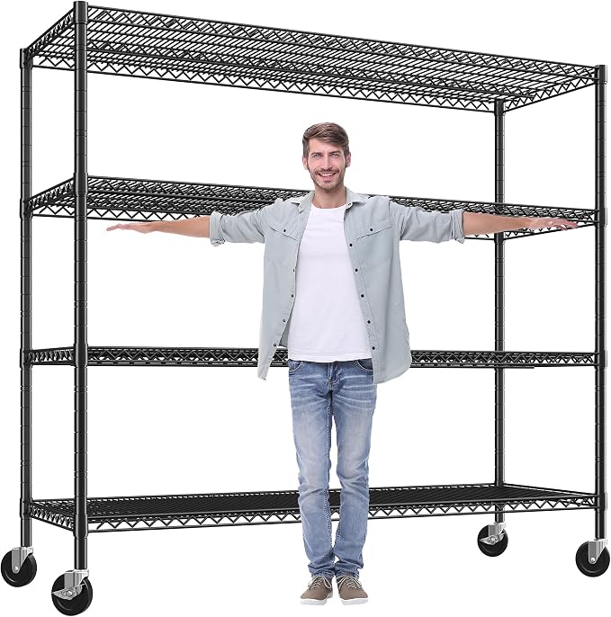 REIBII 60" W Storage Shelves 2878LBS Wire Shelving Unit by REIBII