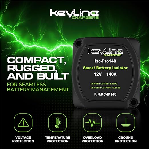 Dual Battery Isolator Kit 12V - 140 Amp Voltage Sensitive Relay - Image 2