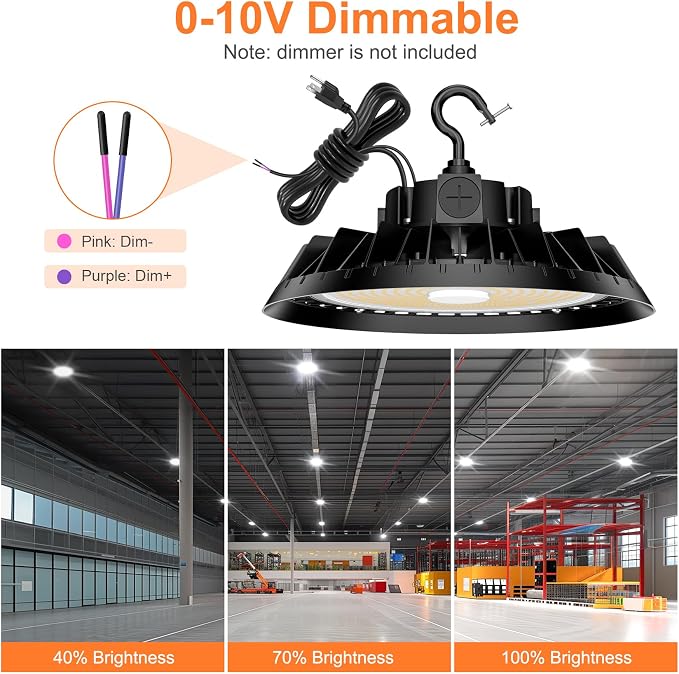 9Pack LED High Bay Lights, 200W UFO High Bay LED Shop Lights, 30000LM - Image 8