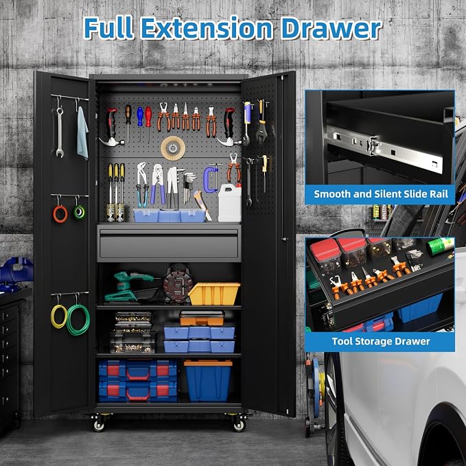 71" Metal Garage Storage Cabinet - Image 6