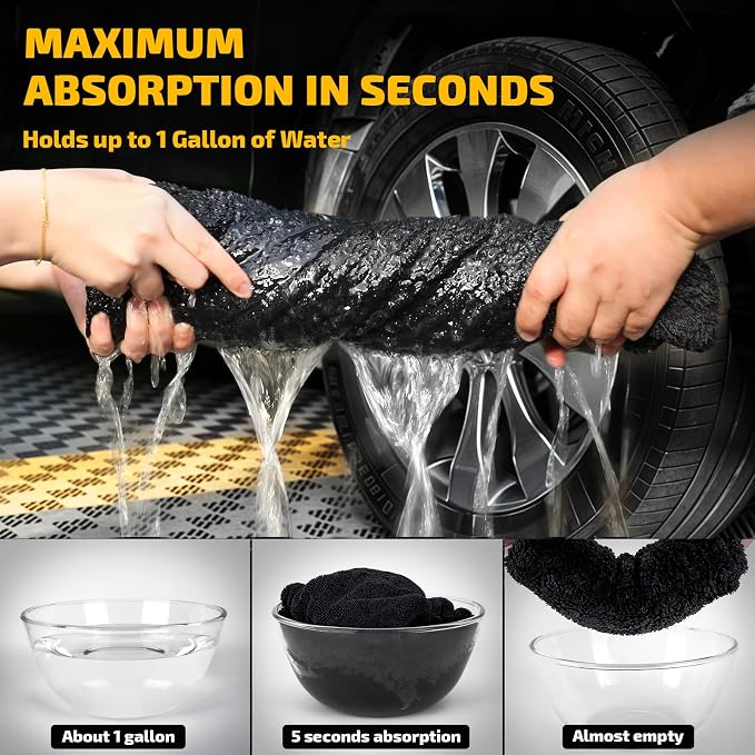 2-Pack 1200 GSM Car Drying Towels – Microfiber Towels - Image 4