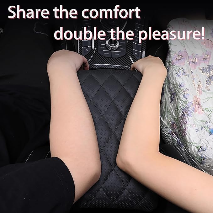 Car Center Console Cover pad Genuine Cowhide Leather, Vehicle Arm Rest Cushion - Image 5