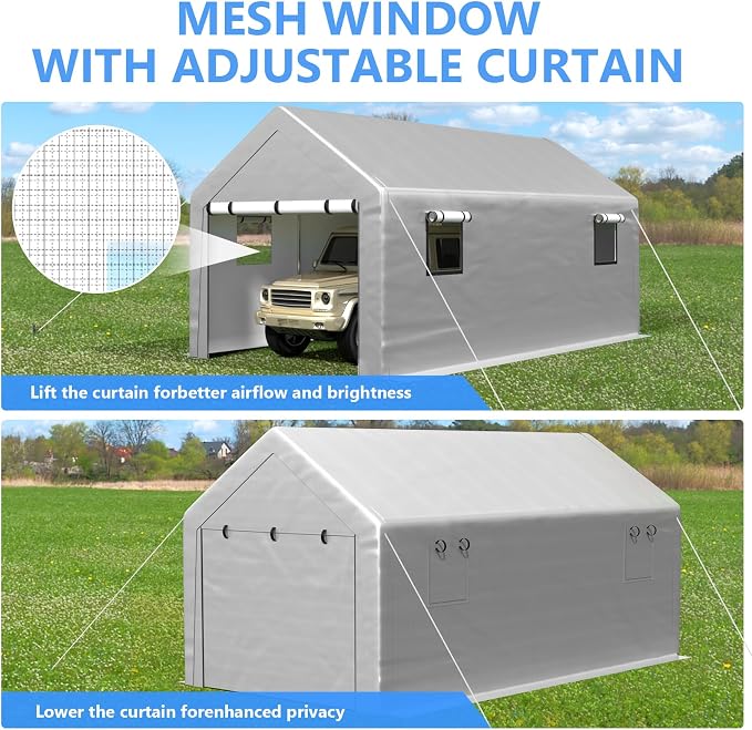 Carport 10x20 ft Heavy Duty - Image 6