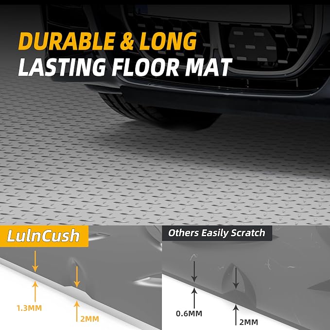 8.2 x 23 FT Garage Floor Mat, 2.8mm Thickened Diamond Plate PVC Garage Flooring - Image 4