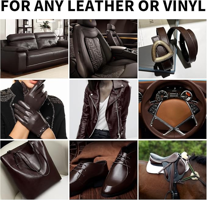 Leather Recoloring Balm, 8.5oz Leather Color Restorer, Dark Brown Leather - Image 2