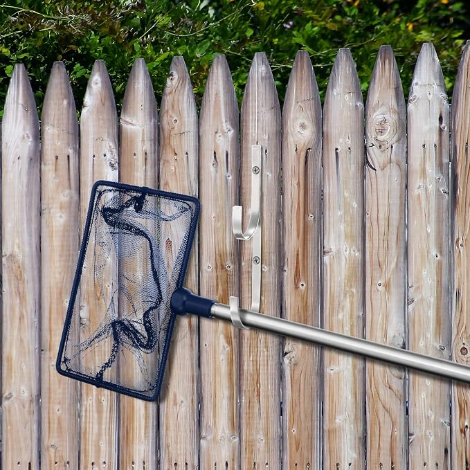 6 Pieces Pool Pole Hook Hanger Swimming Metal Brackets Pool Hook - Image 6
