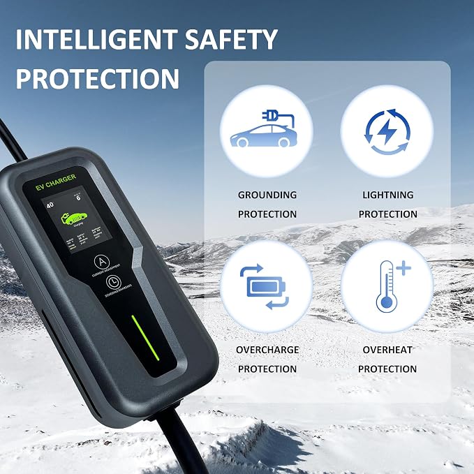 Level 2 EV Charger 40Amp, NEMA 14-50 J1772 Connector and 25 ft Cable, Portable - Image 5