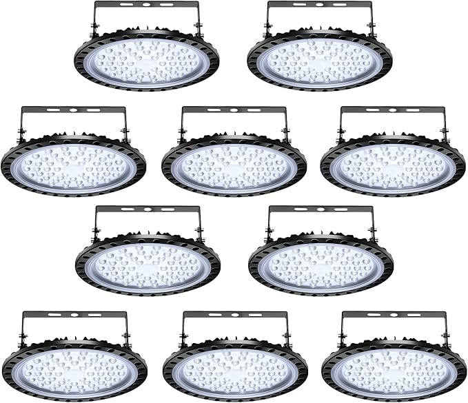 Viugreum 10 Pack 200W UFO LED High Bay Light, 20000LM 6500K Daylight White LED by Viugreum