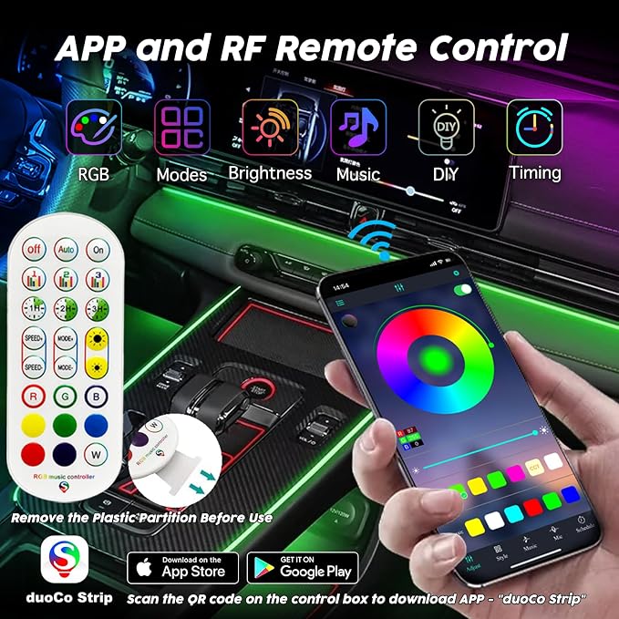 USB Car LED Lights, Interior Car Lights Strip - Image 3