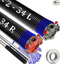Garage Door Torsion Spring Set, Pair of 2" Electrophoresis Coated Garage Door by YINKCO