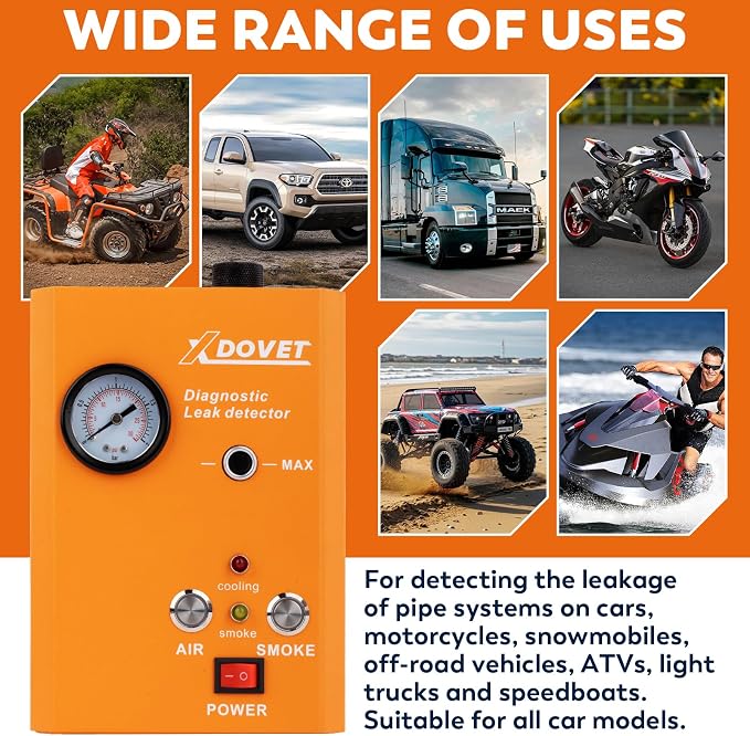 XDOVET Smoke Machine Automotive Leak Detector, KSD201 Pro Auto EVAP Smoke Leak - Image 7