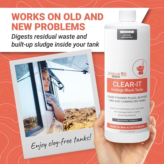 Unique Clear-It RV Black Tank Unclogger Liquid - Image 5