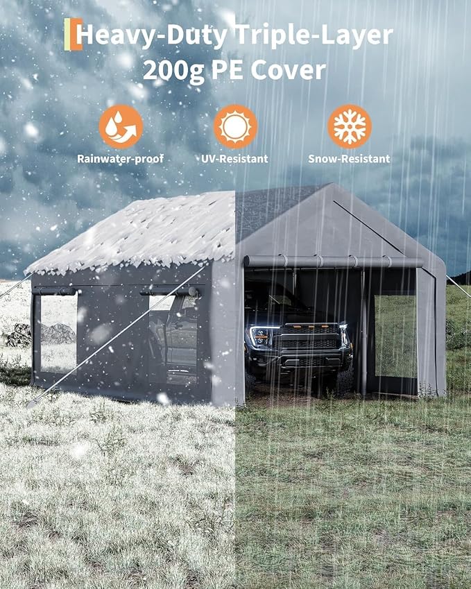 12 x 20FT Heavy Duty Carport - Image 4