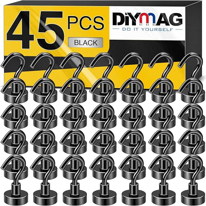 DIYMAG Magnetic Hooks for Refrigerator, Extra Strong Cruise Hook, Heavy Duty by DIYMAG