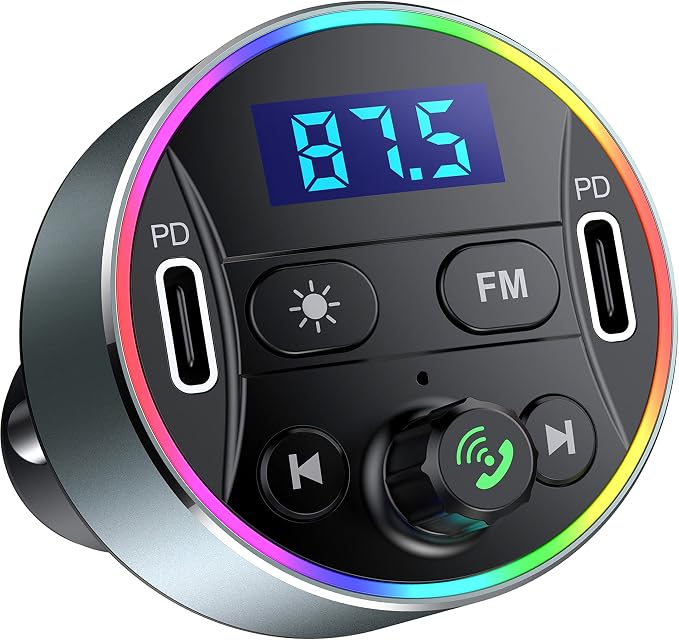 Dual PD 40W Type-C USB Car Charger Bluetooth Car Adapter Bluetooth 5.3 FM by GUANDATECHNOLOGIESCOLTD