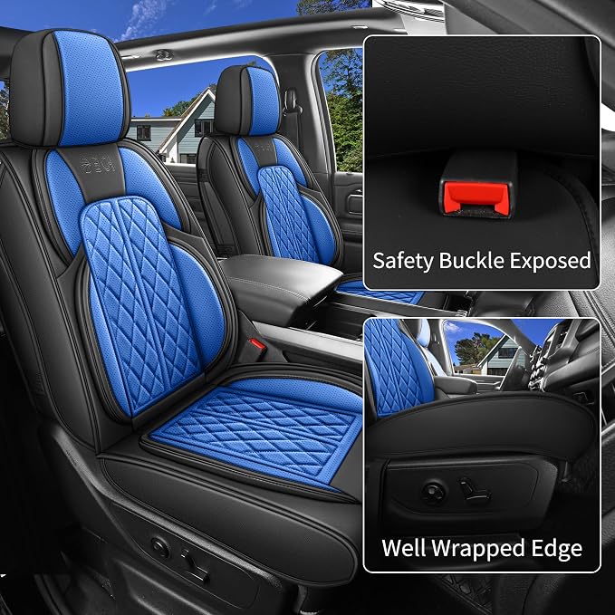 Car Seat Cover Custom Fit for Dodge Ram 1500 2500 3500 2009-2024 Faux Leather - Image 3