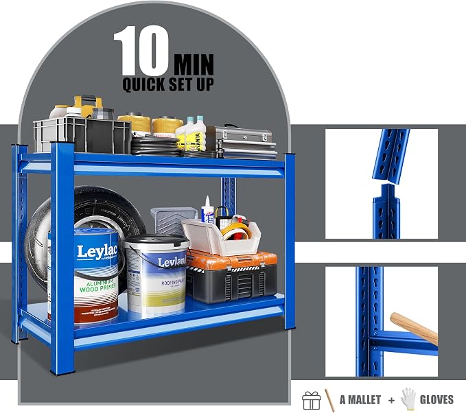 Garage Shelving Heavy Duty，Large Loads Adjustable Garage Storage Shelves - Image 4