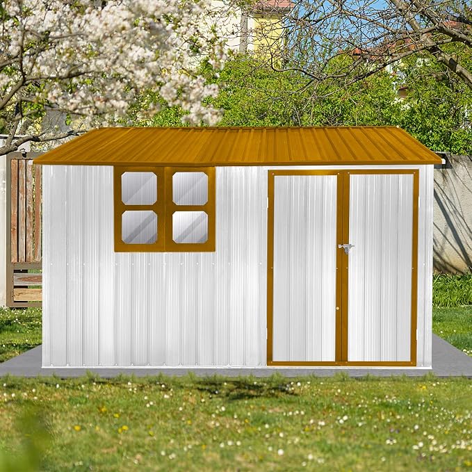 8x10 FT Outdoor Storage Shed, Metal Garden Shed by BNSPLY