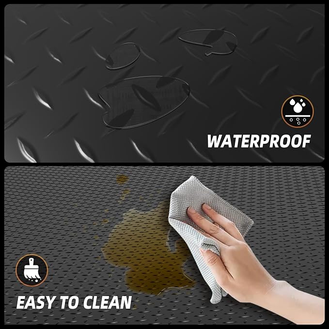 8.2x21 FT Garage Floor Mat, 2.8mm Thickened Diamond Plate PVC Garage Flooring - Image 5