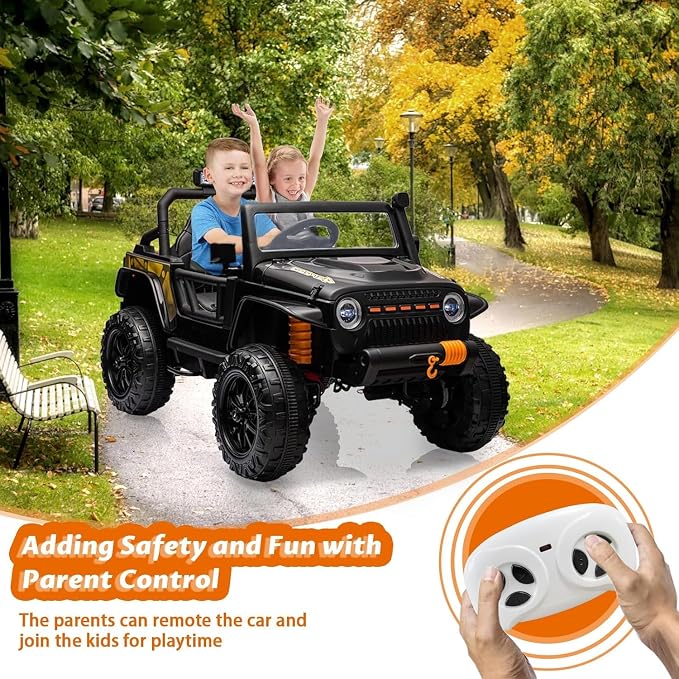 Hetoy 24V 2 Seater Ride On Car for Kids, Electric Truck - Image 6