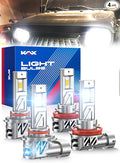 KAX 2025 10X Brightener 9005 H11 Led Bulbs Combo by KAX