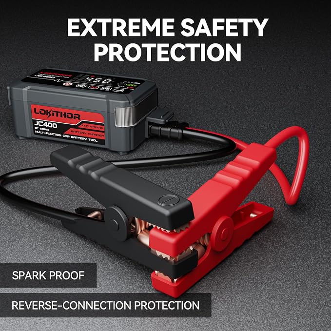 JC400 9-in-1 Battery Charger and Jump Starter, 2500A 12V Portable Jump Box - Image 7