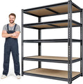 72"H Storage Shelves heavy duty, 2000LBS Garage Shelving, 5 Tier Metal Shelving by Unknown