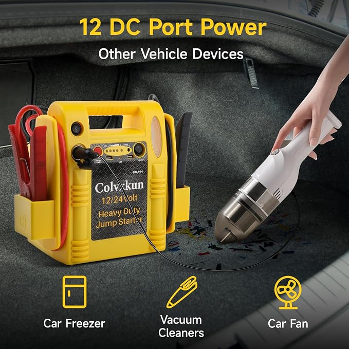 12V/24V Jump Starter, 2800/1400 Peak Amp, Battery Jump Starter - Image 5