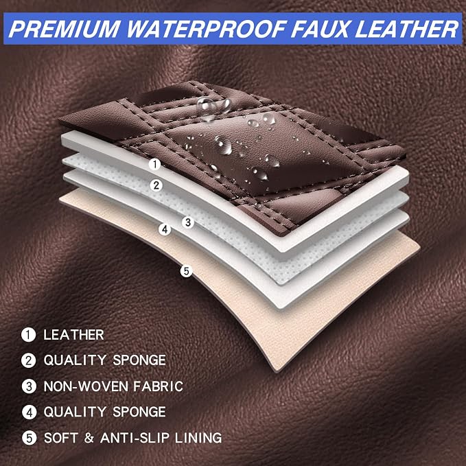 Car Seat Covers Full Set, Leather Seat Covers - Image 4