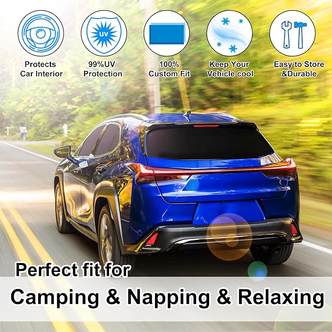 TINGLU Window Shades for Lexus UX 2019-2024 2025 Accessories Car Side Full - Image 6