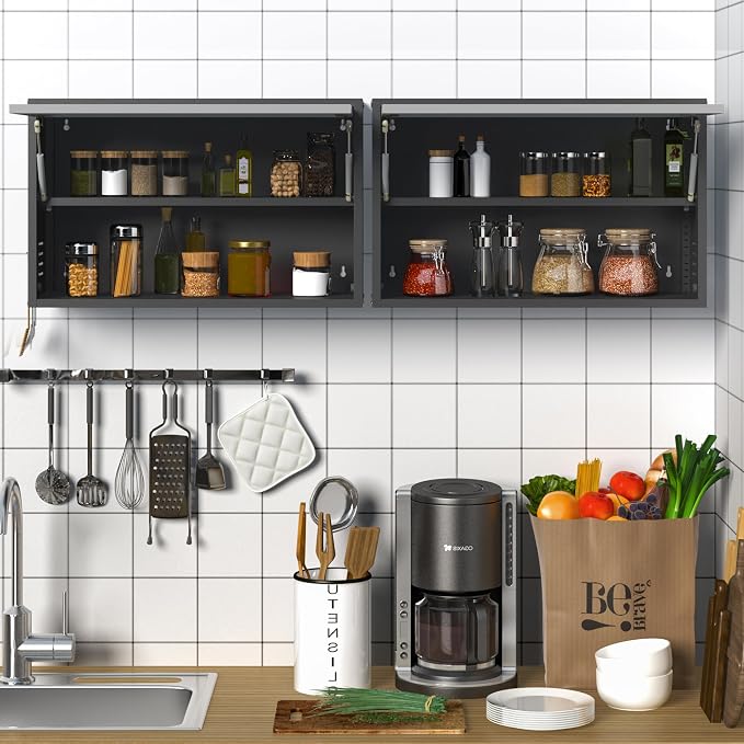 Metal Wall Cabinet with Adjustable Shelves, Doors - Image 8