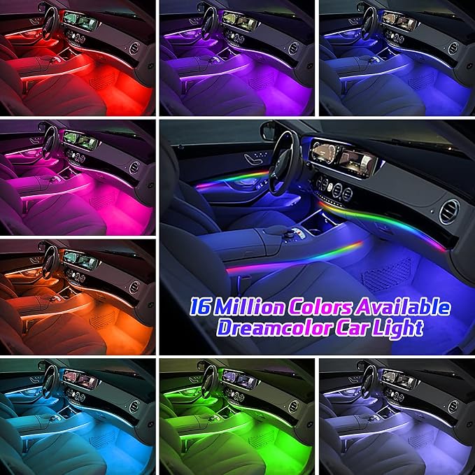 Dreamcolor Acrylic Interior Car Lights, WEBUPAR Car Accessories 18 in 1 Car LED - Image 3
