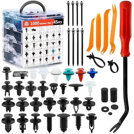 Ford GM Toyota Honda Chrysler Nissan Car Push Retainer Clips 1045pcs by UNENDA