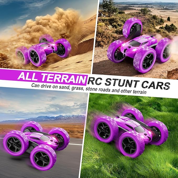 RC Cars, 2.4 GHZ Double Sided RC Stunt Car 360° Rotating Remote Control Crawler - Image 5