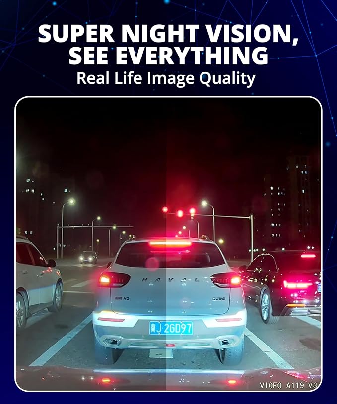 VIOFO Dash Cam A119 V3 2K 2560x1440P Quad HD+ 60FPS Front Car Dash Camera - Image 6